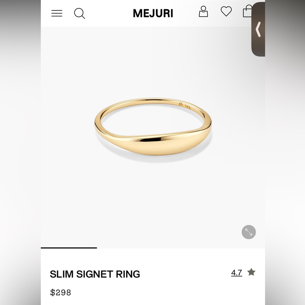 Mejuri Gold Signet Ring
